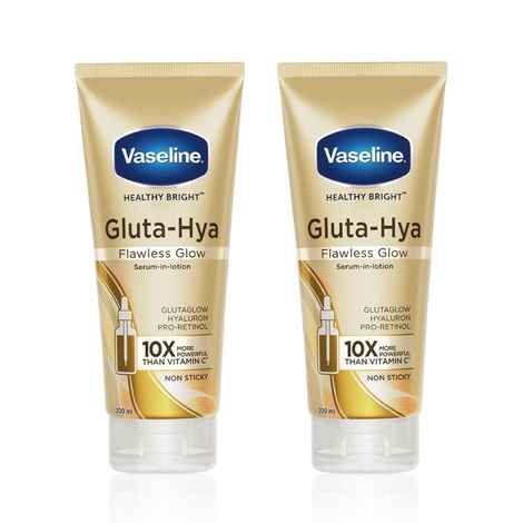 Buy Vaseline Gluta-Hya Flawless Glow Serum-In-Lotion| Boosted With Pro-Retinol and GlutaGlow | (200 ml) Pack of 2 - Purplle