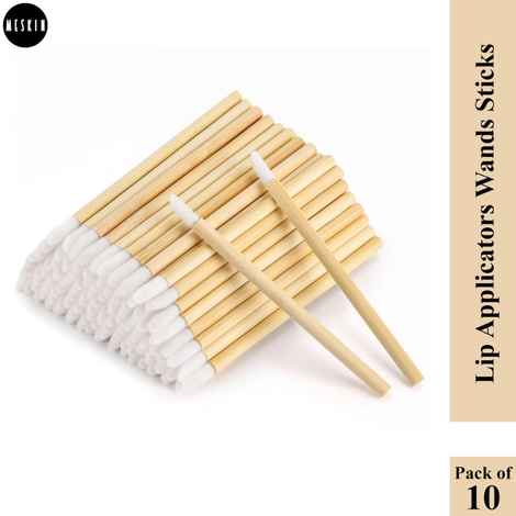 Buy MeSkin Bamboo Lip Brushes - (Pack of 10) - Purplle