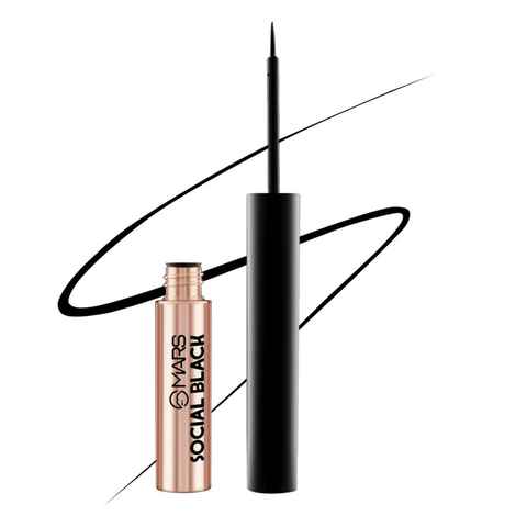 Buy MARS Social Black Smudge Proof Eyeliner For Women (5 ml) | Long Lasting | One Swipe Pigmentation | Waterproof Eye Liner | Quick-Drying Formula - Purplle