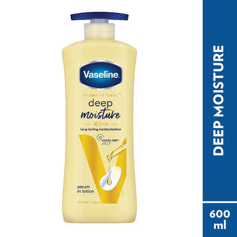 Vaseline Intensive Care Deep Moisture Body Lotion - Dry Skin, With Pure Oat Extract, Long Lasting Moisturisation, 600 ml