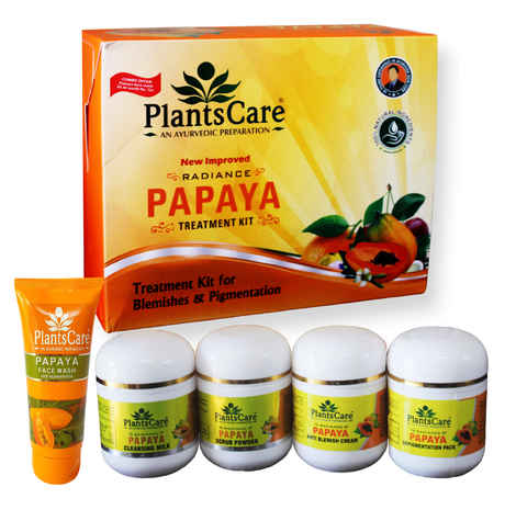 Buy Plants Care Radiance Papaya Treatment Kit 165 gm + 65 ml - Purplle
