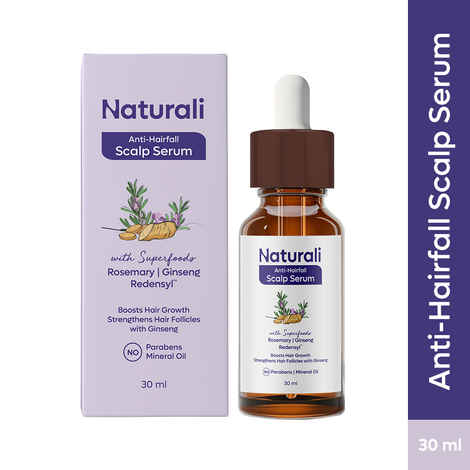 Naturali Anti-Hairfall Scalp Serum With Rosemary, Ginseng & Redensyl Boosts Hair Growth 30 ml