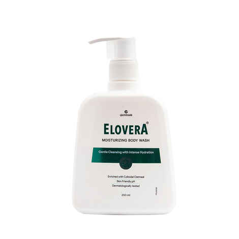 Buy Elovera Body Wash for Dry Skin - Contains 5% Colloidal Oatmeal, Vitamin E, and Squalene, helps in exfoliating the skin | Intense moisturising formula | Hydrates and makes the skin soft and healthy | Skin Friendly pH | Mild Fragrance | 250 ml - Purplle