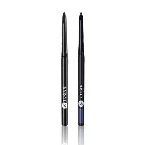 Sugar Double Drama Makeup Combo 1 (Kohl Of Honour Intense Kajal - 01 Black Out (0.25 gm) + Kohl Of Honour Intense Kajal - 04 True Blue (0.25 gm))