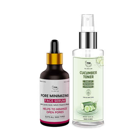 Buy Combo of 2- Cucumber Toner 100ml & Pore Minimizing Face Serum 15ml - Purplle