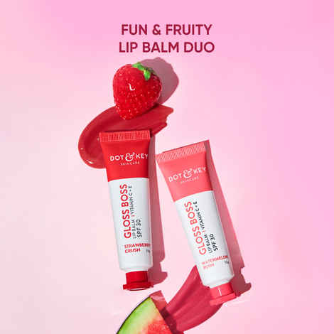 Buy Dot & Key Gloss Boss Lip Balm Gift Set SPF 30 - Watermelon & Cherry, 20 gm |Lip balm - Purplle
