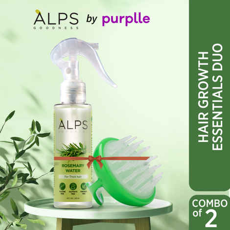 Buy Alps Goodness Hair Growth Essentials Duo with Rosemary Water Spray (100 ml) & Scalp Massager| Hair Growth Expert | Thick-Long Hair | Scalp Health - Purplle