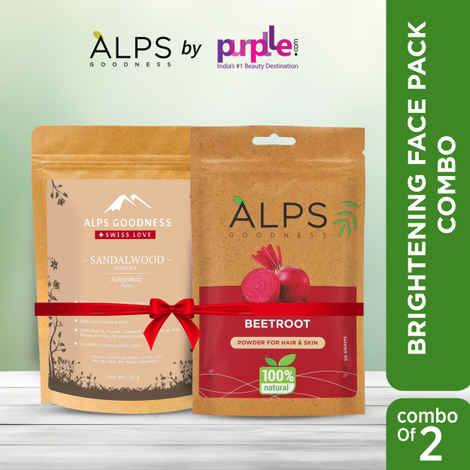 Alps Goodness Brightening Face Pack Combo | Beetroot Powder (50 gm) | Sandalwood Powder ( 50 gm)