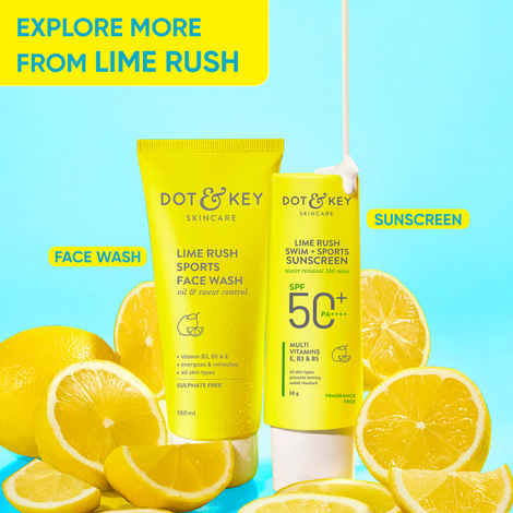 Buy Dot & Key Lime Rush Skin Care Duo | Face Wash & Sunscreen - 150 gm - Purplle