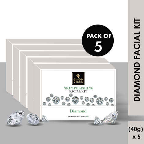 Buy Good Vibes Skin Polishing Diamond Facial Kit (Pack of 5) (40g x 5) - Purplle