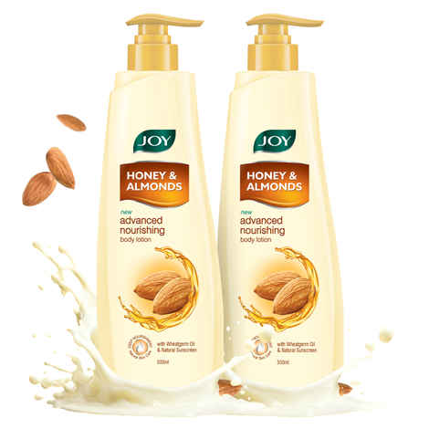Buy Joy Honey & Almonds Advanced Nourishing Body Lotion, For Normal to Dry skin (Pack of 2 X 500 ml) - Purplle