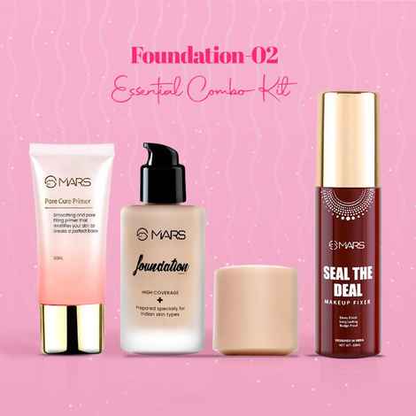 Buy MARS Flawless Base Combo - 02 | Foundation | Makeup Fixer | Primer - Combo of 3 - Purplle