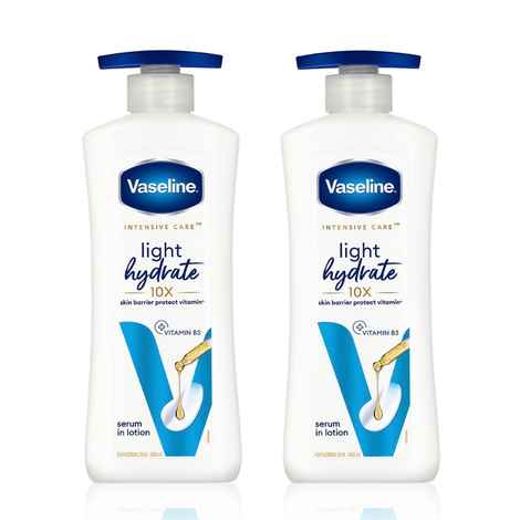 Vaseline Light Hydrate Serum In Lotion| Superlight & Non-Sticky for Hydration Boost | (400 ml) Pack of 2