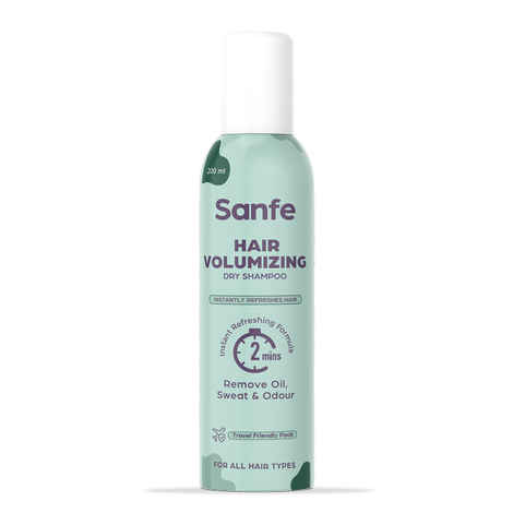 Buy Sanfe Hair Volumizing Dry Shampoo - 200ml | Instantly refreshes & add volume | Leaves no residue, Absorbs Oil and Dirt, Hair Volumizer, Safe For Daily Use | For both men & women - Purplle