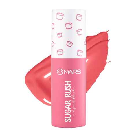 Buy MARS Sugar Rush Liquid Blush (4.5 ml) (05-PINK MOUSSE) | High-Pigmentation | Lightweight Formula | Dewy Matte Finish | Long-Lasting | Smooth Radiant Glow | Easy Doe-Foot Applicator - Purplle