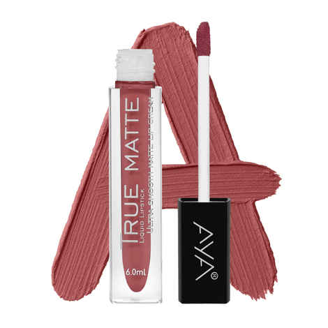 Buy AYA True Matte Liquid Lipstick, Ultra Smooth Matte Lip Cream, 06 Pink Nude, 6 ml - Purplle