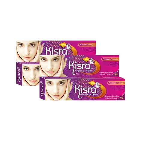 Buy Kisra Premium Pimple Care Cream Effectively Treats Pimple, Acne, Blackhead, Whitehead, Dark Spots& Under Eye Dark Circle 15gm (Pack Of 2) - Purplle