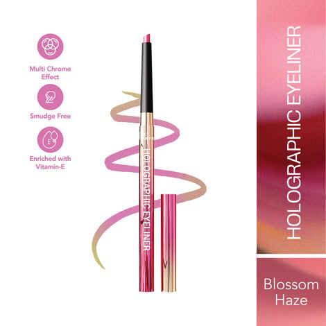 Blue Heaven Holographic Eyeliner, Smudge Proof & waterproof eyeliner long lasting upto 8hrs | Monochrome Effect | Super Color Pay-Off | Infused with Vitamin E | Blossom Haze | 0.30 gm