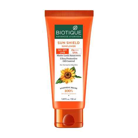 Biotique Bio Sunflower Matte Gel Sunscreen SPF 50 UVB/UVA PA+++ (50 ml)