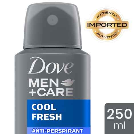 Buy Dove Men+Care Cool Fresh Dry Spray Antiperspirant Deodorant (250 ml) - Purplle