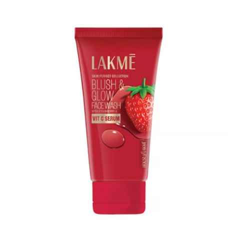 Buy Lakme Blush & Glow Strawberry Gel Face Wash, 100% Real Strawberry Extract,50 gm - Purplle