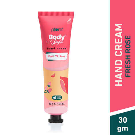 Plum BodyLovin' Feelin' So Rose Hand Cream | Ultra Moisturizing With Shea Butter | Non-Greasy & Lightweight | Fresh Rose Fragrance With A Musky Twist | Travel Friendly 30 gm