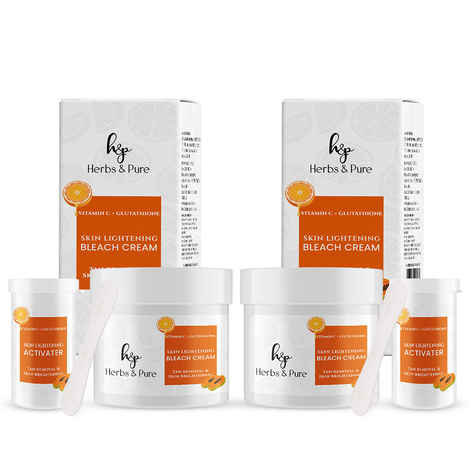 Herbs & Pure Skin Lightening Bleach Cream with Vitamin C & Glutathione for illumination & Glowing Skin,|No Parabens or sulphates Unisex All Skin Type , 43 gm of Each, Pack of 2