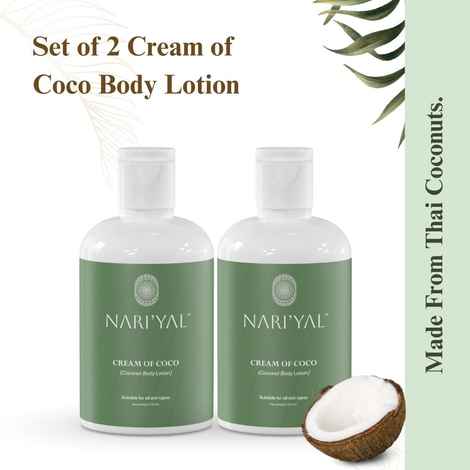 NARI'YAL Set Of 2 Cream Of Coco Body Lotion Infused with Coconut Oil - 200 ml