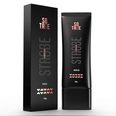 SOTRUE Strobe Cream Gold for Face Radiance, Multipurpose Strobe Cream, Dewy Glazed Instant Glow, Highlighter For Face, Boosts Hydration, For All Skin Types, 30 gm