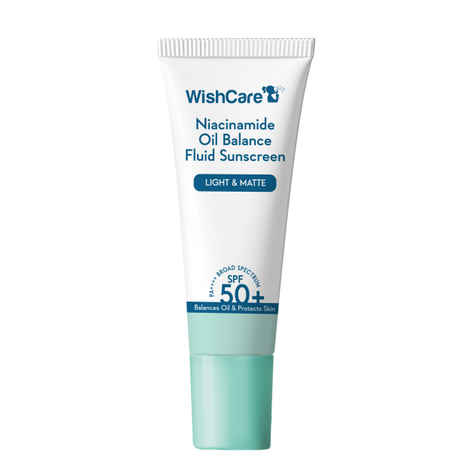 WishCare Niacinamide Oil Balance Fluid Sunscreen SPF 50 PA++++ - Light & Matte Sunscreen for Oily Skin - 5 gms
