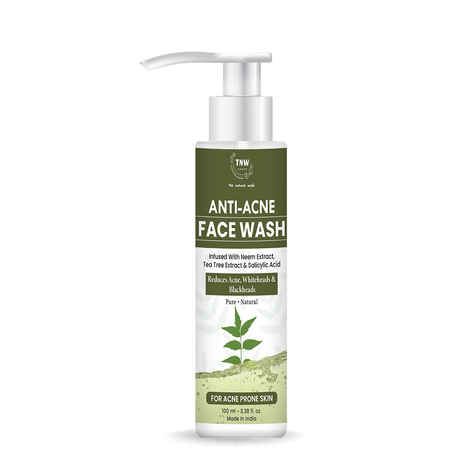 TNW The Natural Wash Anti-Acne Face Wash for Acne Prone skin | Reduces Acne , Whiteheads & Blackheads | With Neem,A Tea Tree ExtractA & Salicylic Acid 100 ml
