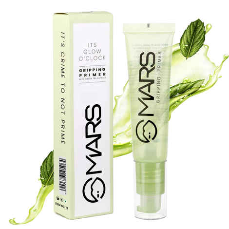 Buy MARS Glow O' Clock Gel Primer for Face Makeup | Enriched with Green Tea Extracts | Dewy Primer | Long Lasting | Power Grip | Ideal for Dry Skin (30 ml) - Purplle