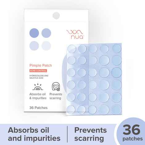 Nua Pimple Patch Acne Control, Hydrocolloid And Salicylic Acid 36 Patches