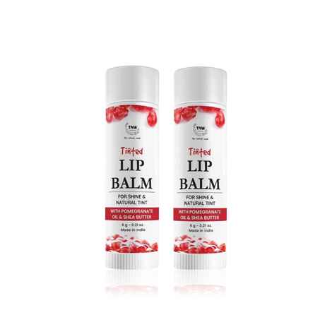 Buy TNW – The Natural Wash Pomegranate Tinted Lip Balm & Rose Tinted Lip Balm 6 gm of each - Purplle