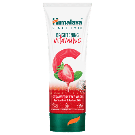 Himalaya Brightening Vitamin C Strawberry Face Wash | Brightening Face Cleanser | Remove Dull Skin | 100 ml