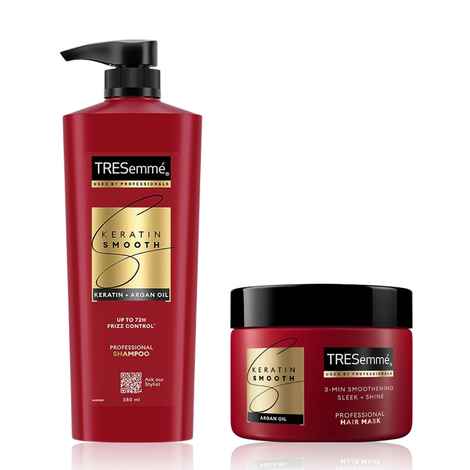 Buy TRESemme Keratin Smooth Shampoo (580 ml) + Keratin Mask (300 ml) - Purplle
