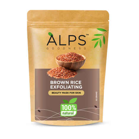 Alps Goodness Brown Rice Exfoliating Powder (50 gm) | 100% Natural Powder Gentle Exfoliation | Scrub for sensitive skin
