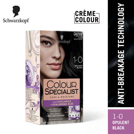 Schwarzkopf Colour Specialist At Home Permanent Hair Colour - 1.0 Opulent Black, 165 ml