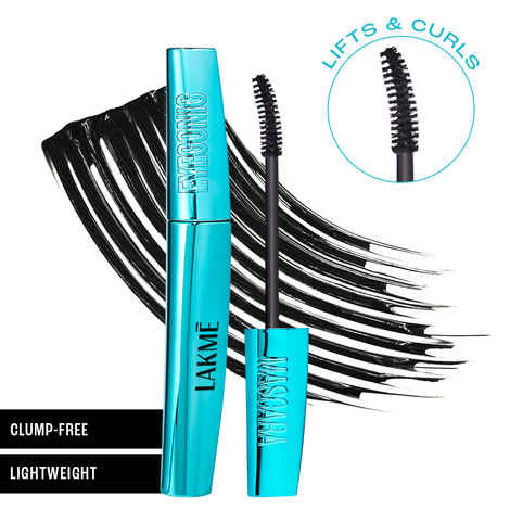 Lakme 9 to 5 Eyeconic Curling Mascara , Smudgeproof, Waterproof, lasts upto 24 Hrs - Black (9 ml)