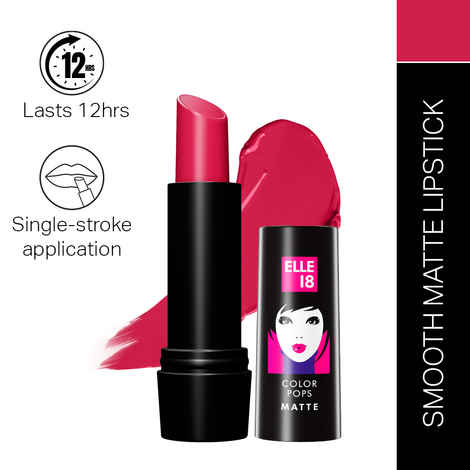 Elle18 Color Pop Matte Lip Color, Deep Pink, (4.3 gm)