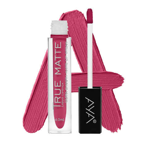 Buy AYA True Matte Liquid Lipstick, Ultra Smooth Matte Lip Cream, 05 Pink, 6 ml - Purplle