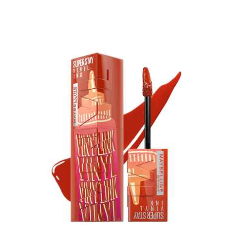 Maybelline New York Superstay Vinyl Ink Sauce Limited Edition Collection - Sriracha | Upto 16H Shine Lipcolor, 4.2 gm