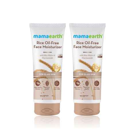 Mamaearth Rice Oil-Free Face Moisturizer With Rice Water & Niacinamide for Glass Skin - 80 gm - Pack of 2