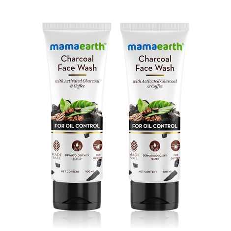 Buy Mamaearth Charcoal Face Wash with Activated Charcoal & Coffee for Oil Control - 100 ml - Pack of 2 - Purplle