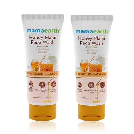 Buy Mamaearth Honey Malai Face Wash with Honey & Malai For Nourishing Glow - 100 ml - Pack of 2 - Purplle