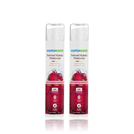 Mamaearth Beetroot Hydraful Moisturizer With Beetroot & Hyaluronic Acid For Hydrated Pink Glow - 50 ml - Pack of 2