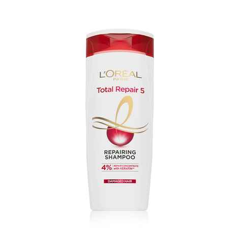 L'Oreal Paris Repairing Shampoo, For Damaged and Weak Hair, With Pro-Keratin + Ceramide, Total Repair 5, 180 ml