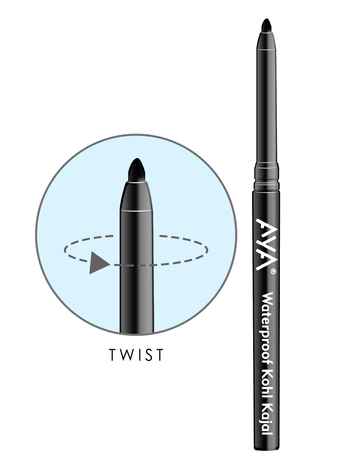 AYA Eye Make up Combo of 2 - 24 Hrs Long Lasting & Waterproof Eyeliner Matte Brown (5 ml) + Waterproof Kohl Kajal Jet Black (0.28 gm)