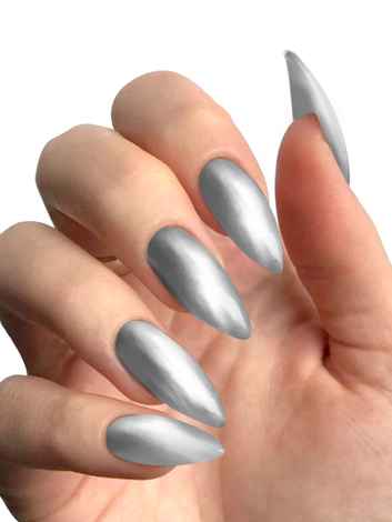 AYA Nail Polish Combo Set of 2 - Black and Silver 10 ml each