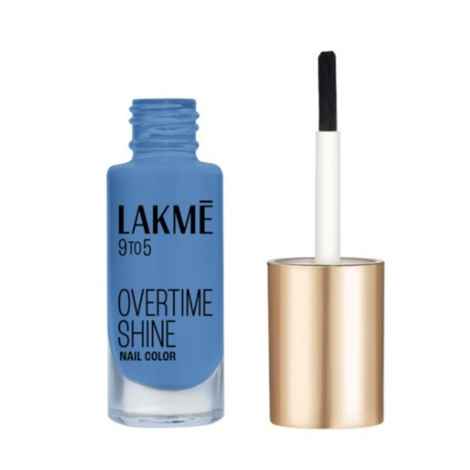 Lakme 9 To 5 OVERTIME SHINE Nail Color - Indigo Ink (6 ml)